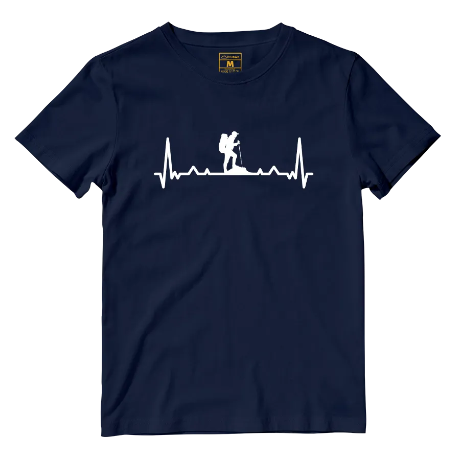 Cotton Shirt: Hiking Heartbeat