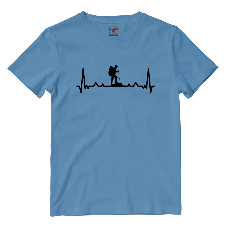 Cotton Shirt: Hiking Heartbeat