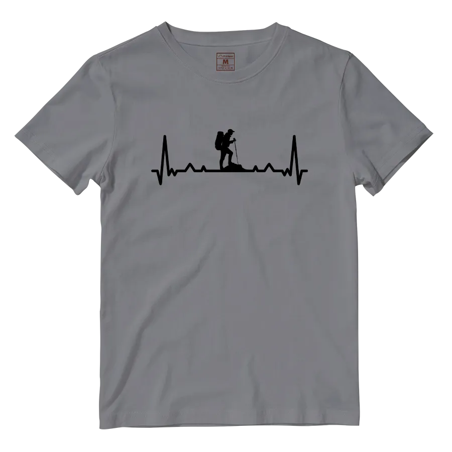 Cotton Shirt: Hiking Heartbeat
