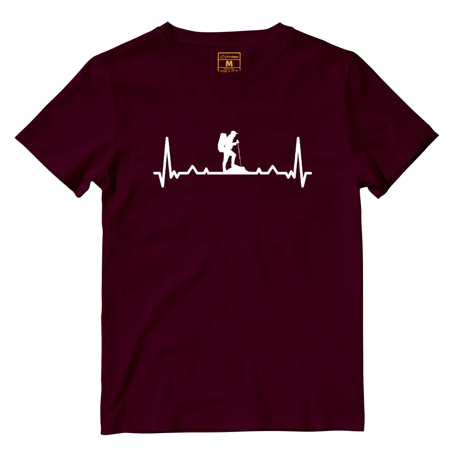 Cotton Shirt: Hiking Heartbeat