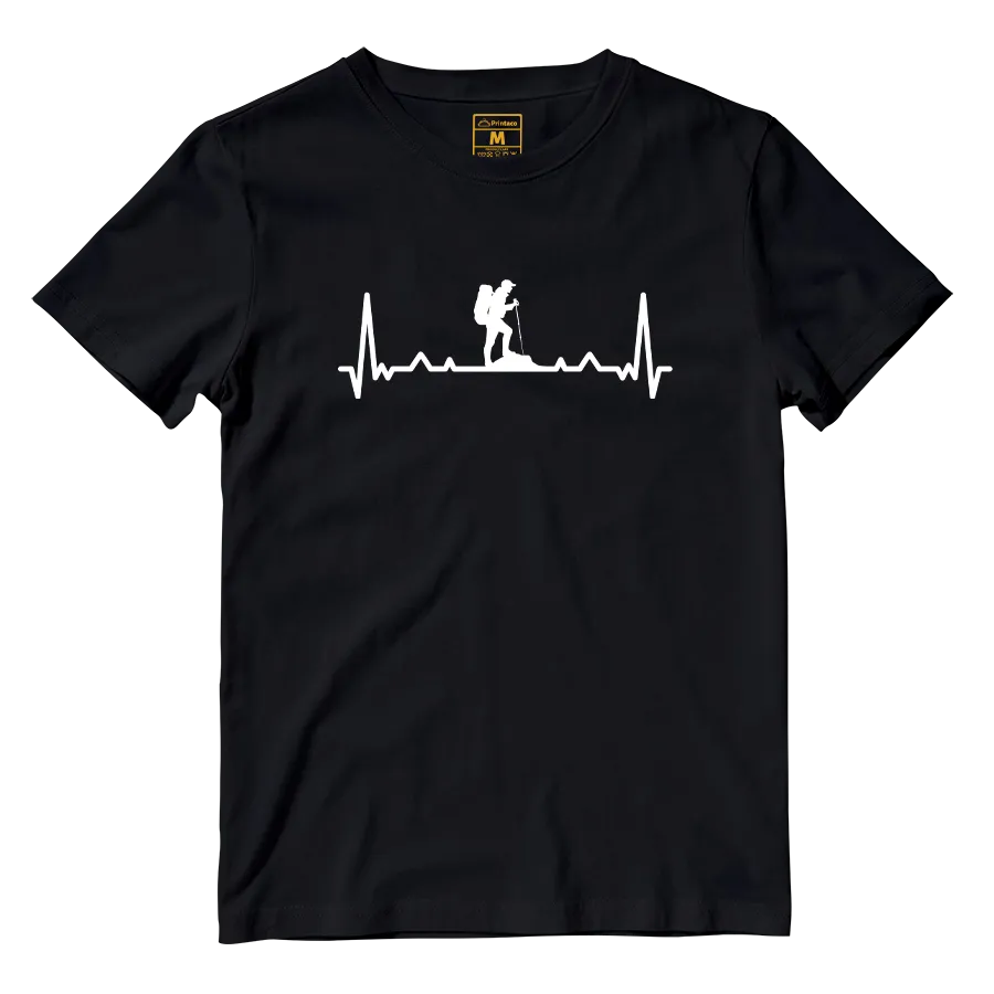 Cotton Shirt: Hiking Heartbeat
