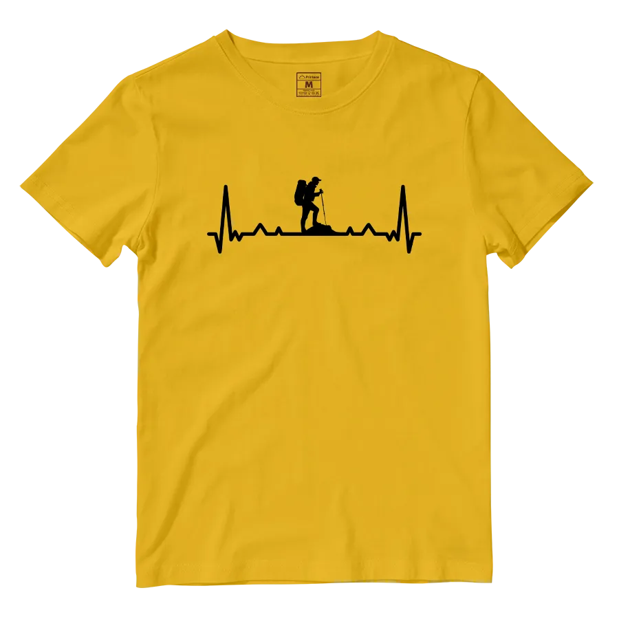Cotton Shirt: Hiking Heartbeat