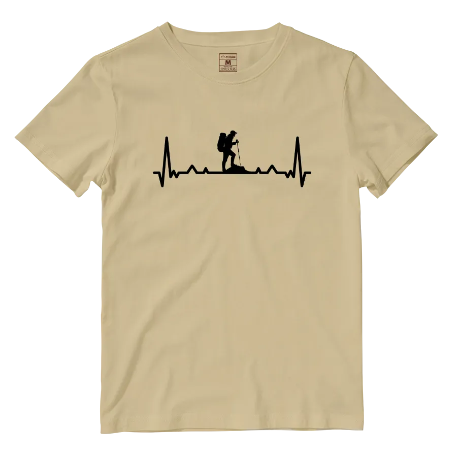 Cotton Shirt: Hiking Heartbeat