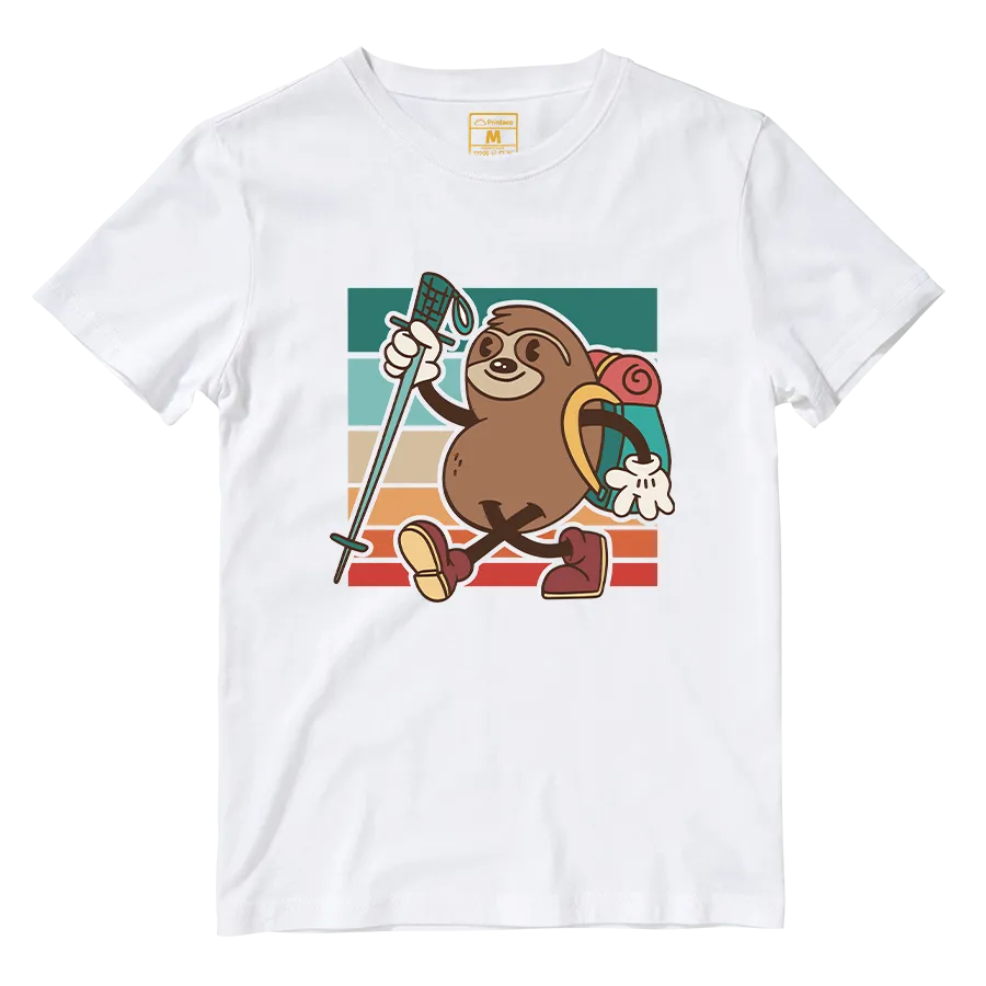 Cotton Shirt: Hiking Sloth