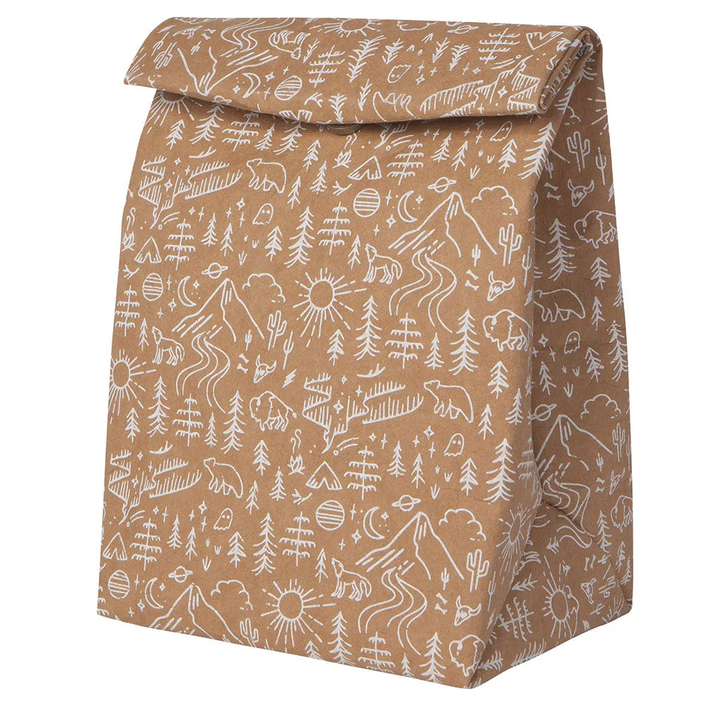 Danica Lunch Bag Reusable Papercraft Stay Wild Adventure