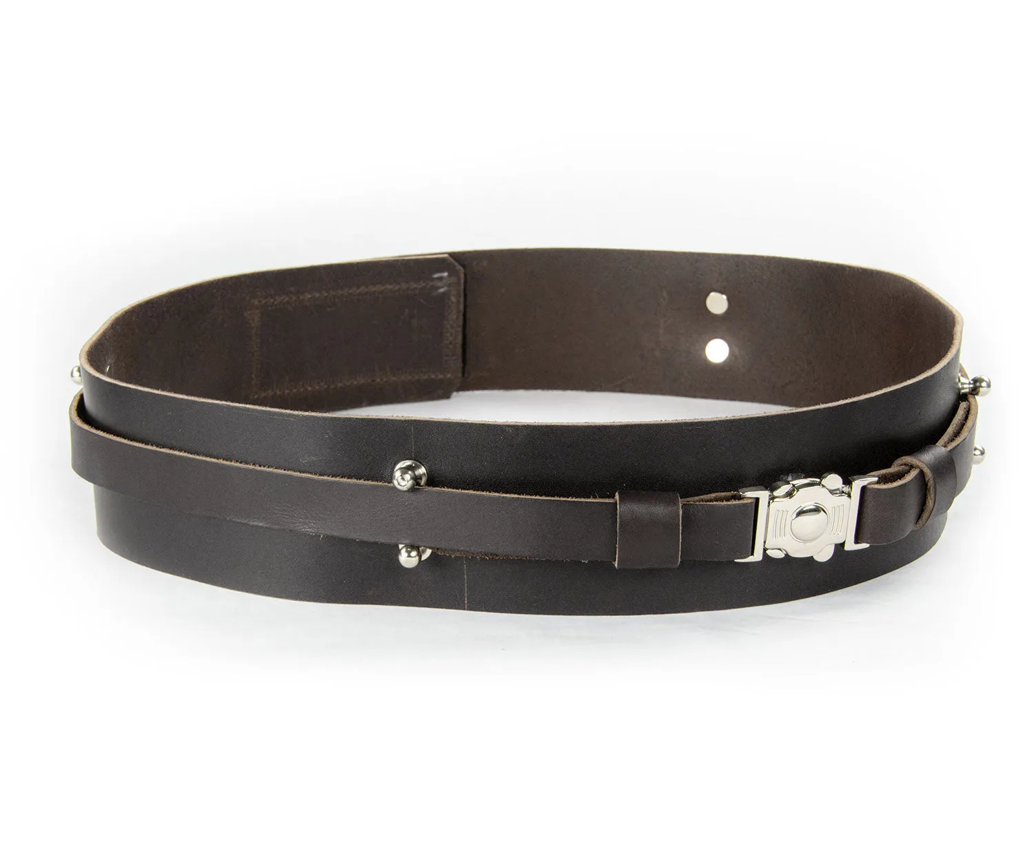 Dark Brown Leather Belt