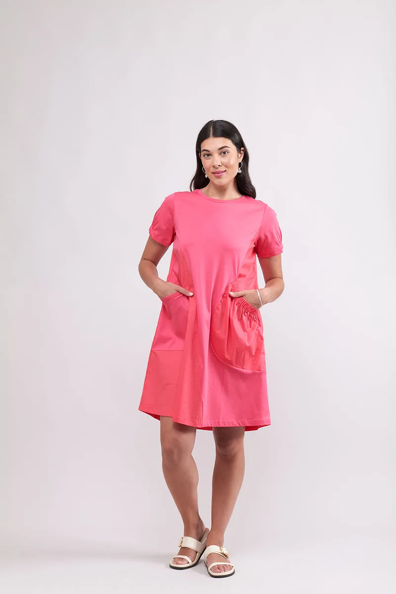 Foil Weekend Mixer - Papaya Dress