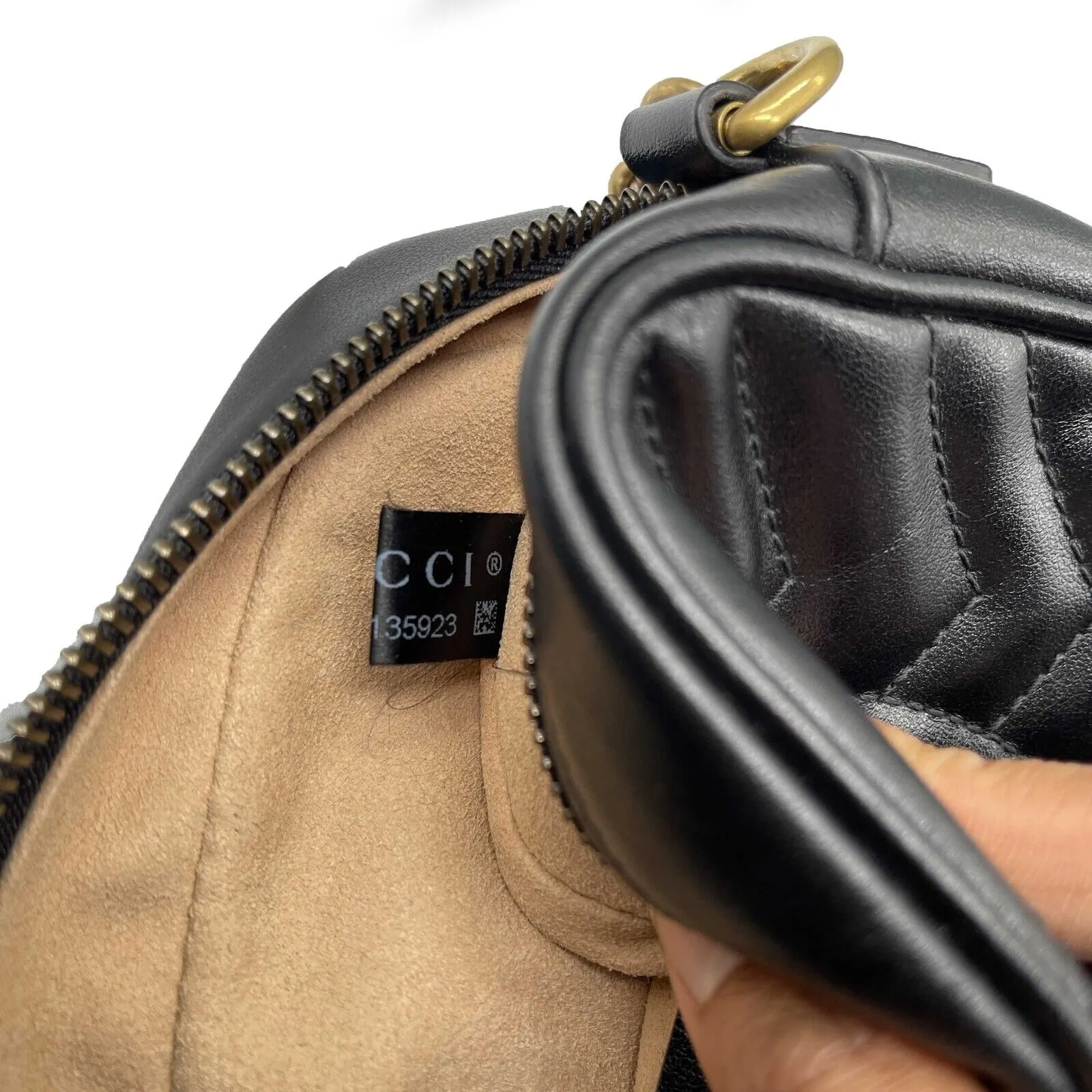 Gucci - GG Black Marmont Matelass Mini Camera Bag