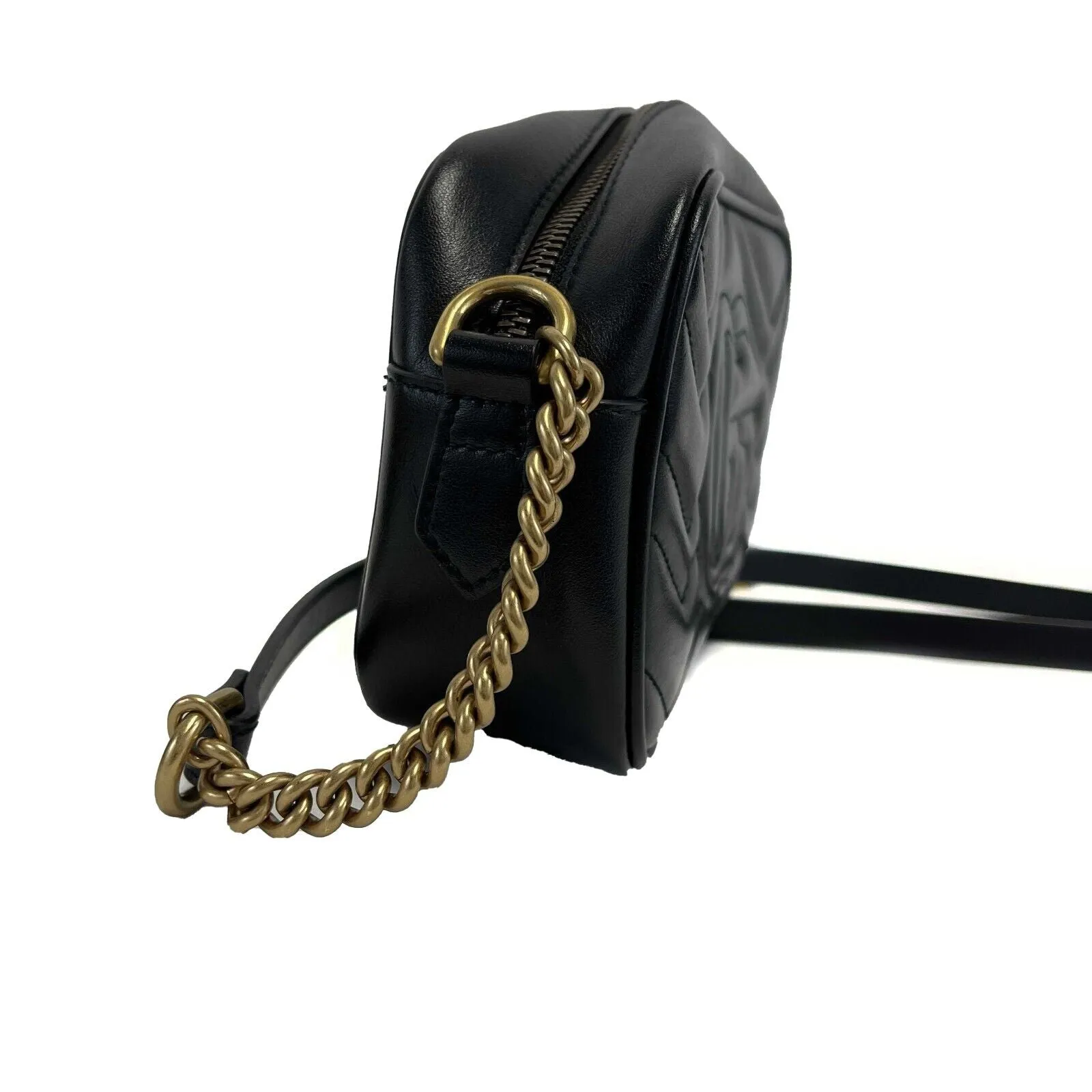 Gucci - GG Black Marmont Matelass Mini Camera Bag