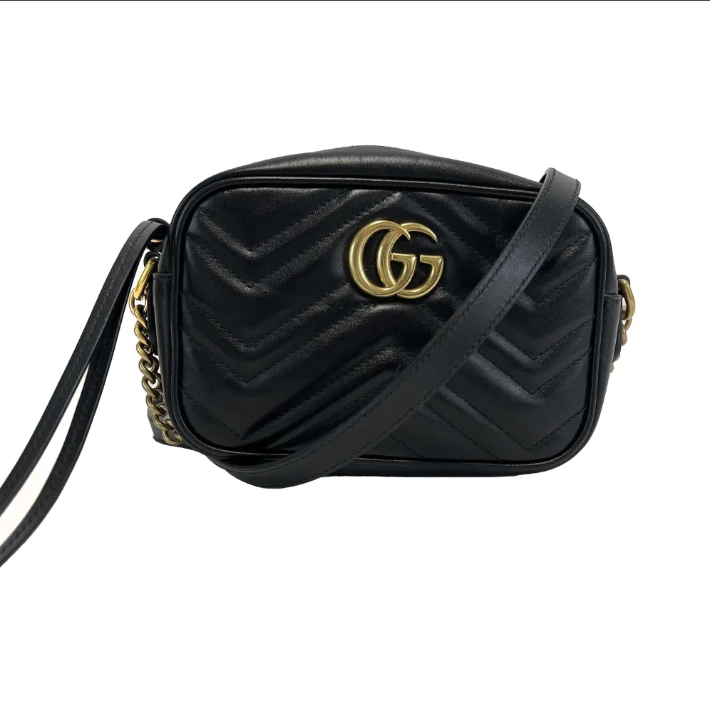 Gucci - GG Black Marmont Matelass Mini Camera Bag