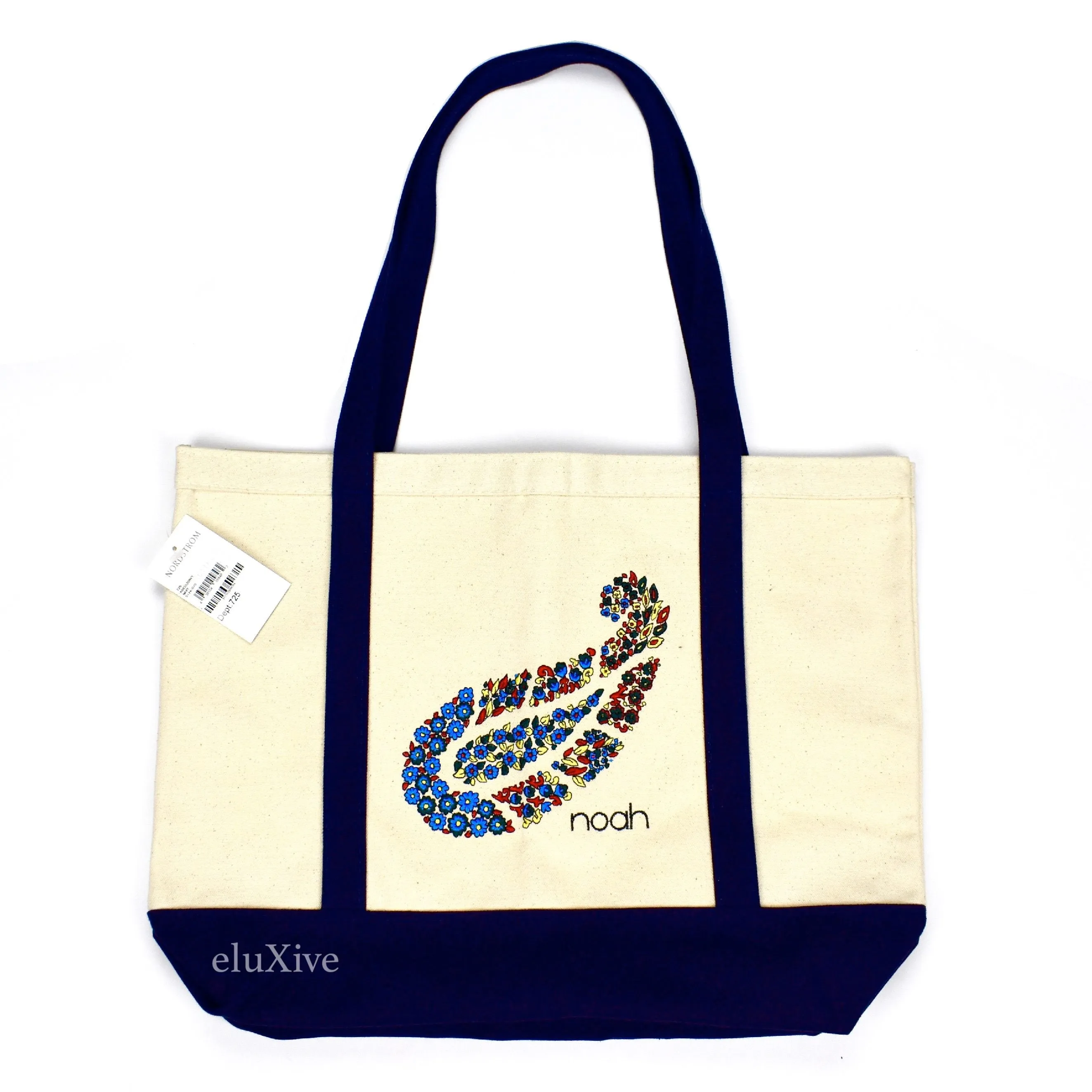 Noah - Paisley Embroidered Logo Tote Bag