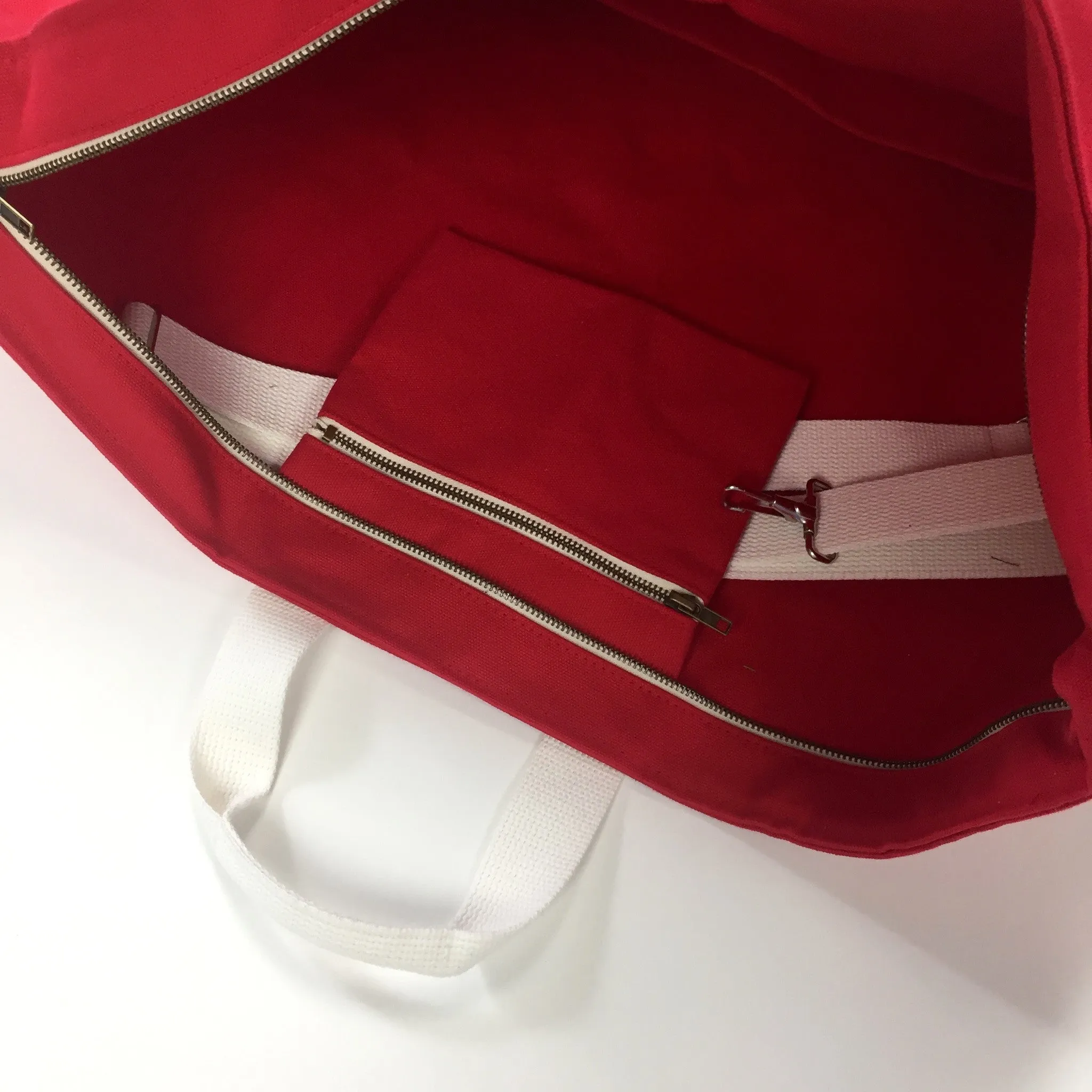 Noah - Red Canvas Holdall Bag