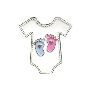 Onesie Enamel Pin, Baby Feet Onesie Pin, Cute Labor and Delivery Nurse Gift, NICU Nurse Gifts, Pediatrician White Coat Pin, PICU Badge Buddy, OBGYN Nursing Student, Cute Nursing Gifts, Diaper Bag Pin