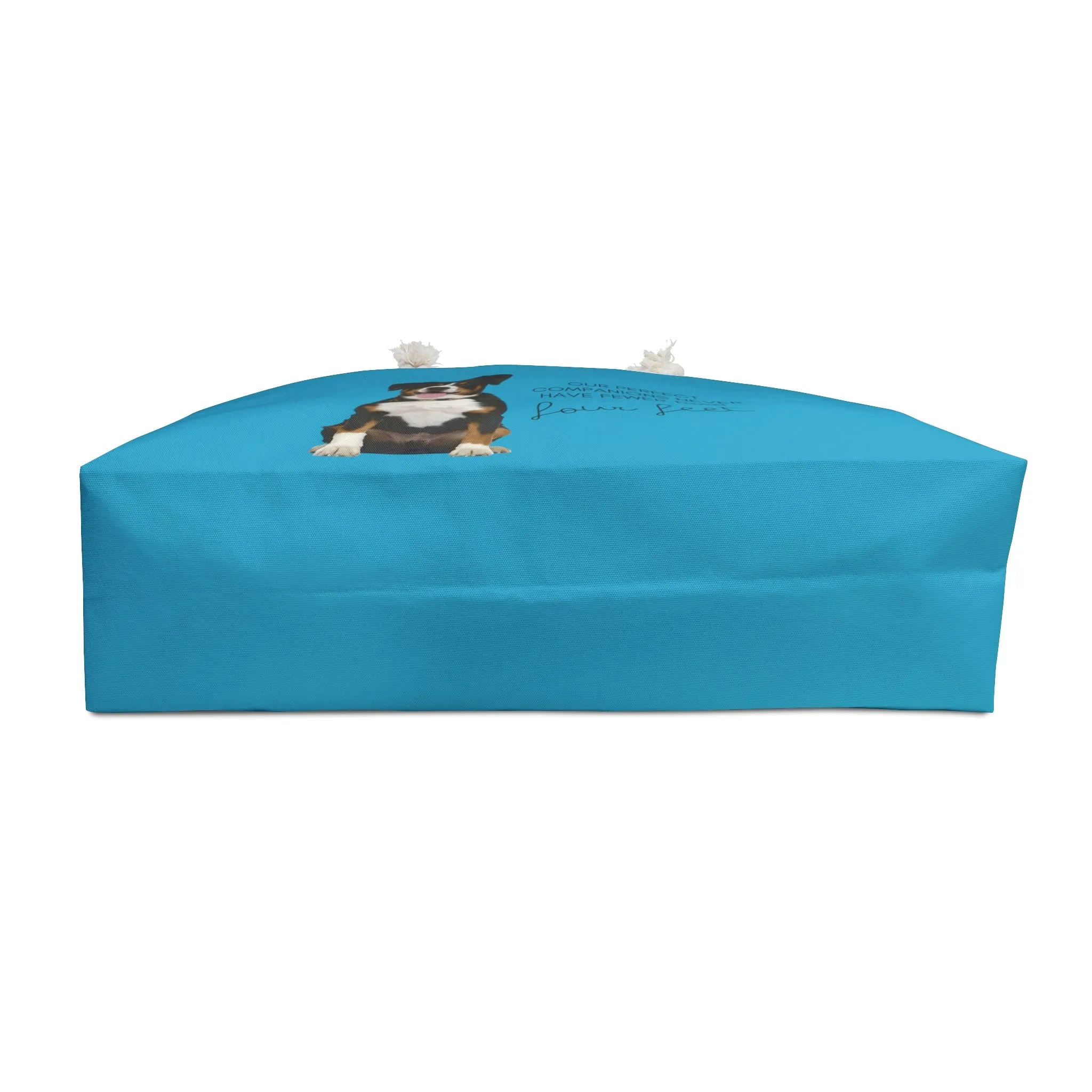 our perfect companions never have fewer than four feet dog POD Weekender Bag
