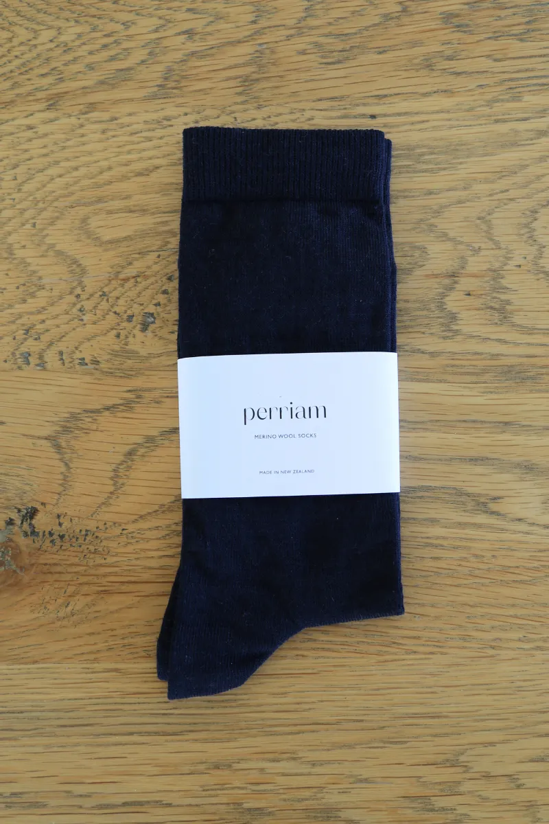 Perriam Everyday Merino Socks - Navy