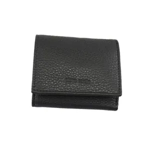 PIERRE CARDIN LEATHER  WALLET WITH FLAP BLACK