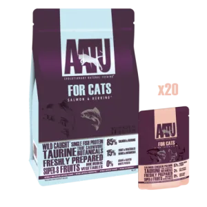 Salmon Mixed Dry & Wet Cat Food Bundle