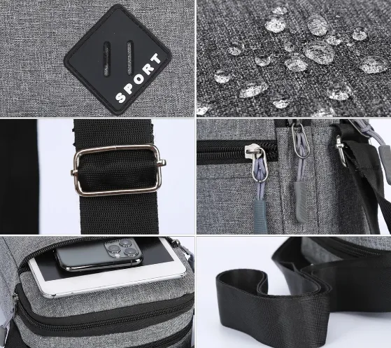 Shoulder Bag Mens Waterproof Crossbody Small Mens Shoulder Bag Sling Pack For Work Business And Casual