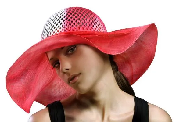 Sinamay hat wide brim hat