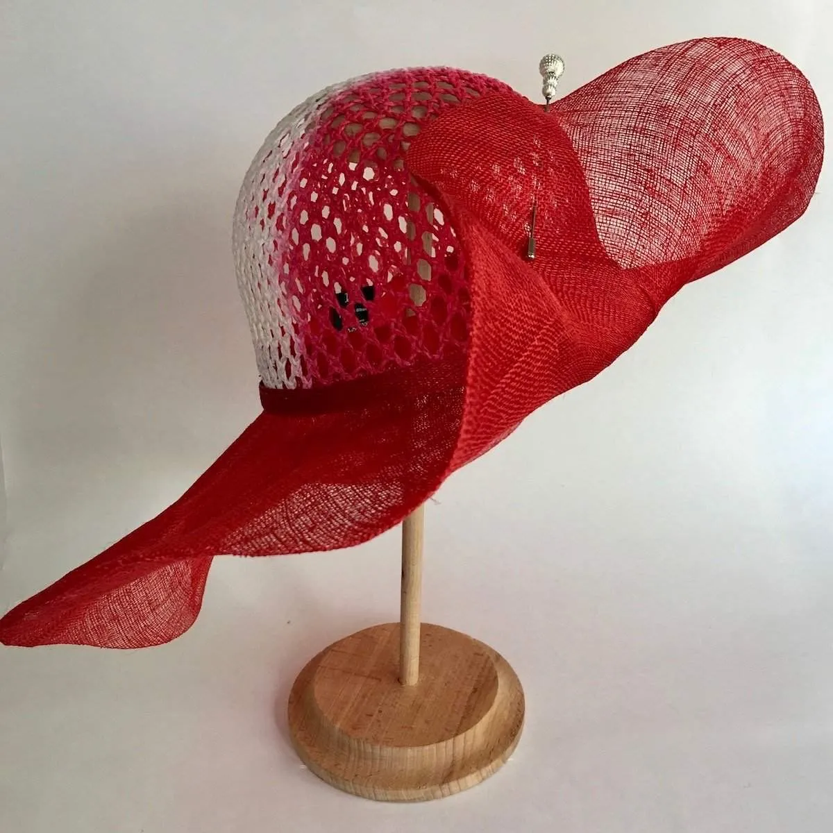 Sinamay hat wide brim hat