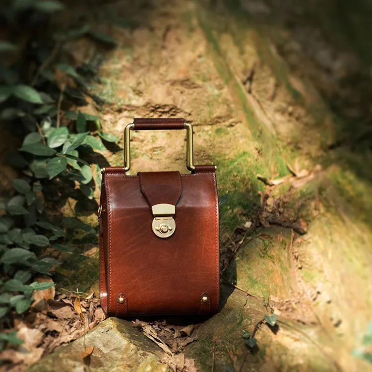 Stylish Cube Bag Womens Crossbody Bags Leather Handbags Purse for Women