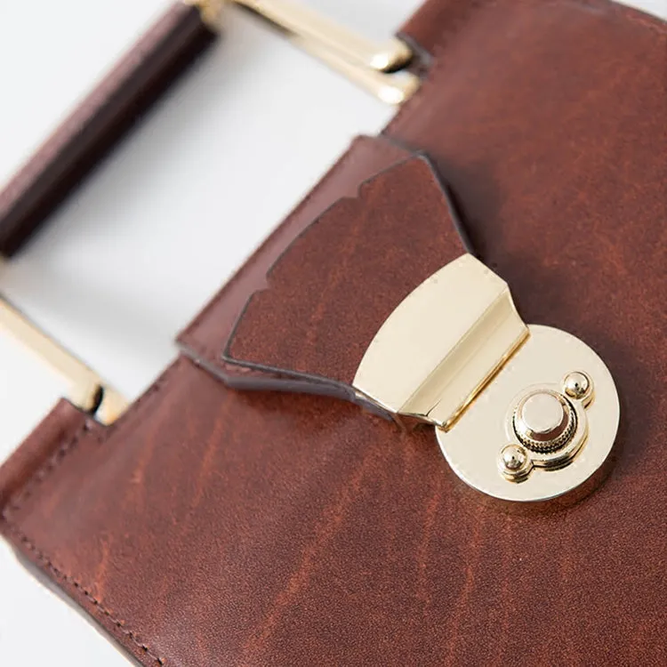 Stylish Cube Bag Womens Crossbody Bags Leather Handbags Purse for Women