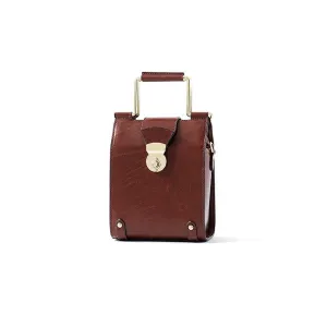 Stylish Cube Bag Womens Crossbody Bags Leather Handbags Purse for Women