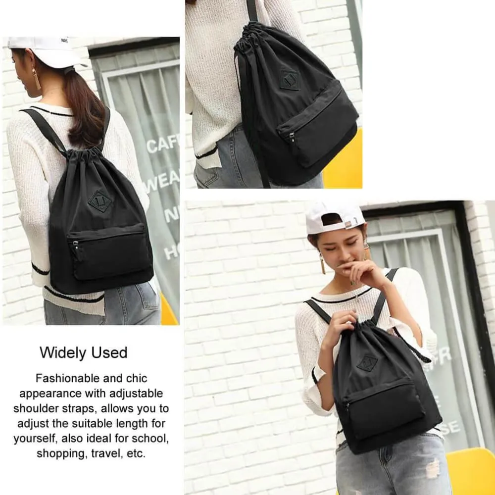 Vbiger Men and Women Drawstring Backpack Chic Classic Travel Drawstring Bag