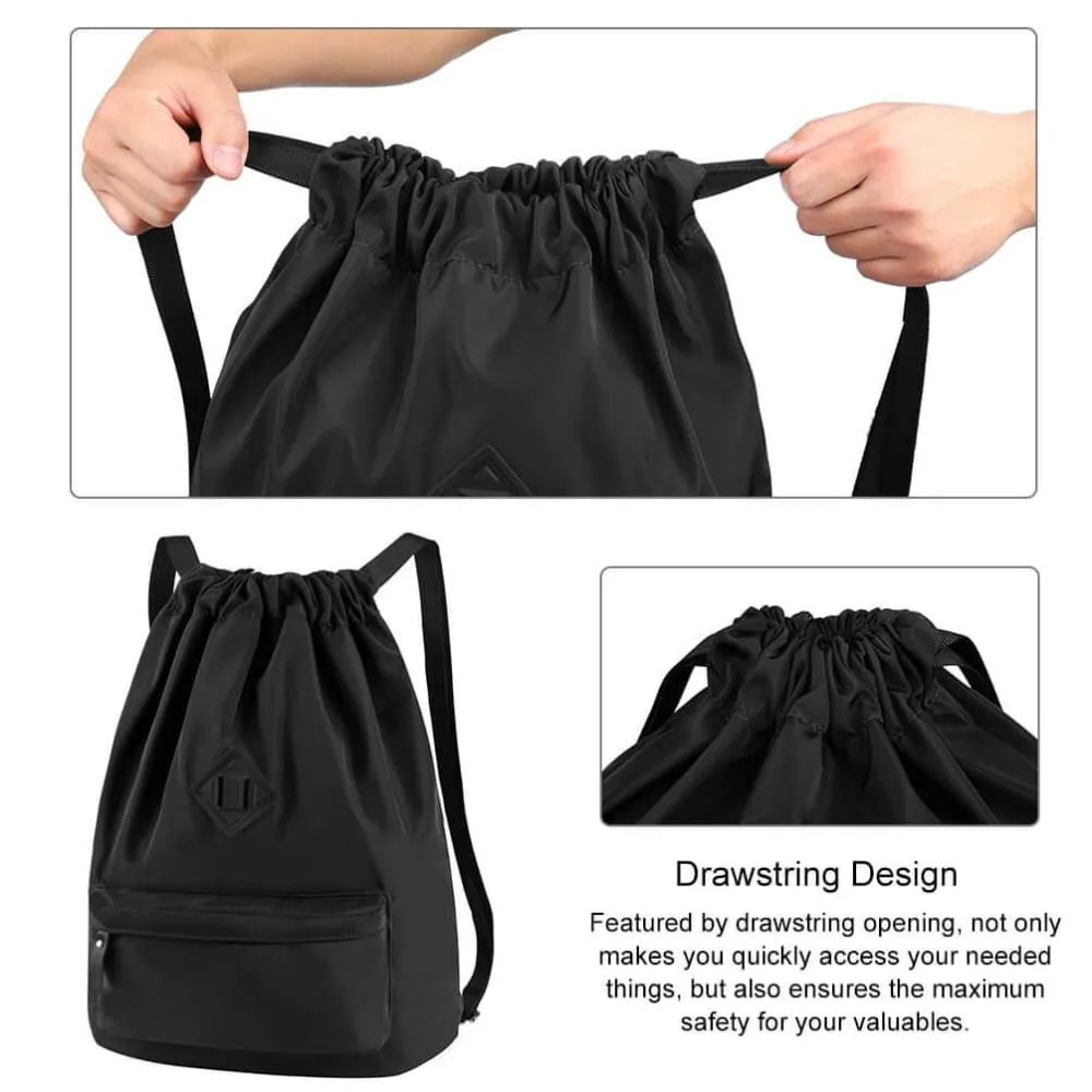 Vbiger Men and Women Drawstring Backpack Chic Classic Travel Drawstring Bag