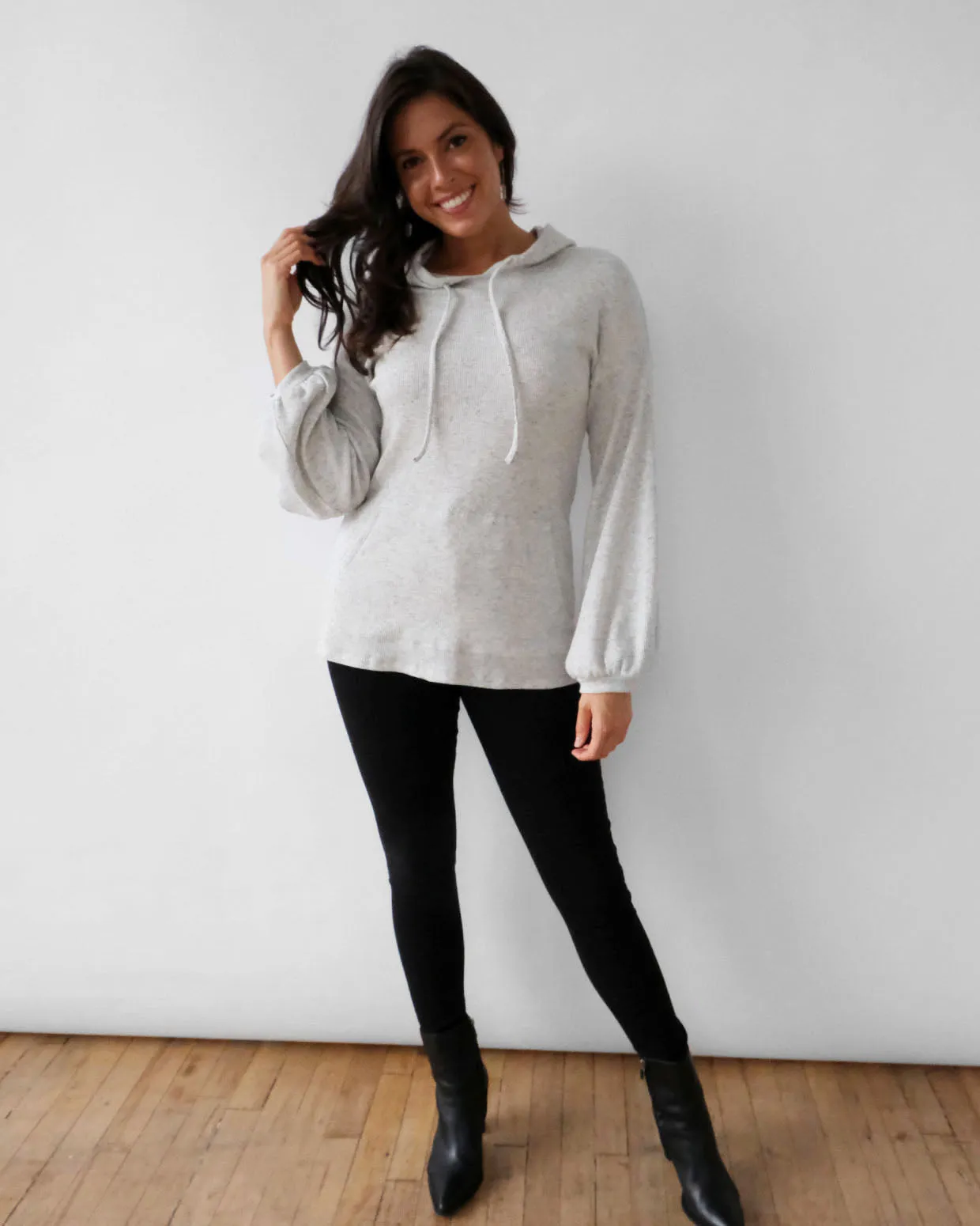 WEEKEND hoodie in Speckled White