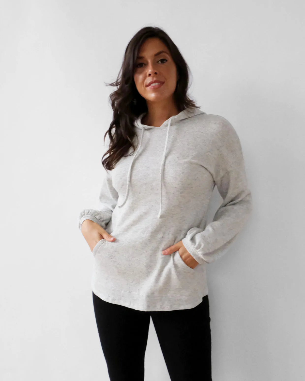 WEEKEND hoodie in Speckled White
