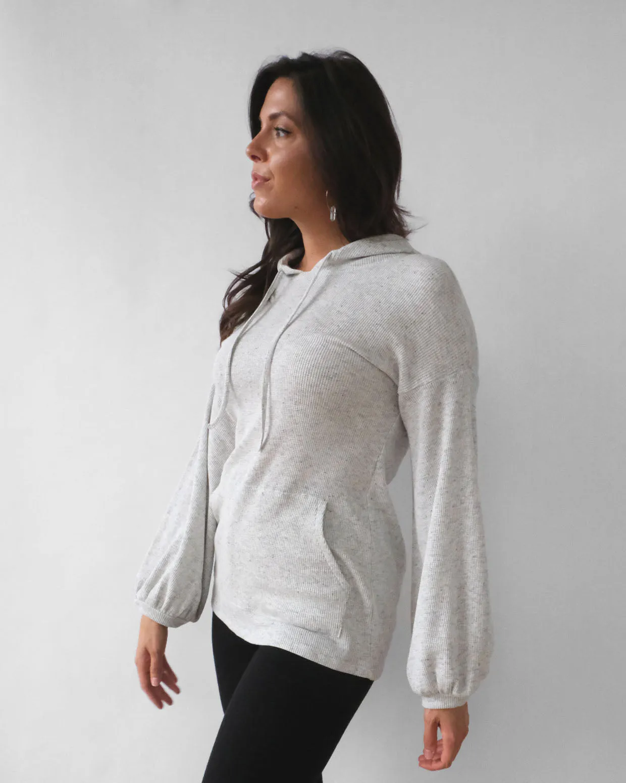 WEEKEND hoodie in Speckled White