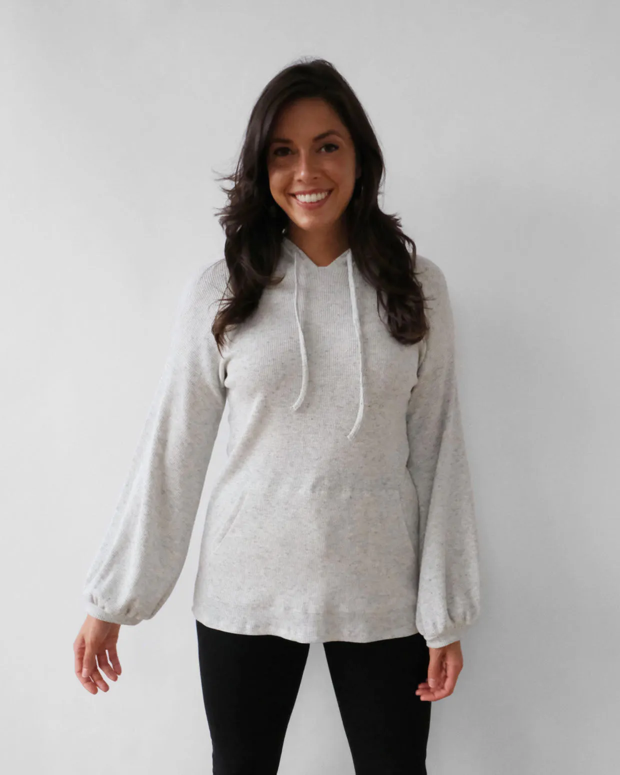 WEEKEND hoodie in Speckled White