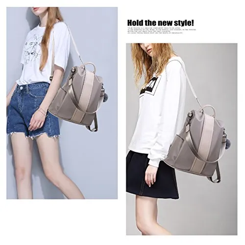 Women's Backpack Waterproof Nylon Anti-theft Rucksack Shoulder Bag