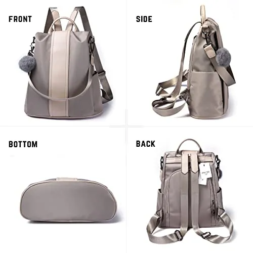 Women's Backpack Waterproof Nylon Anti-theft Rucksack Shoulder Bag
